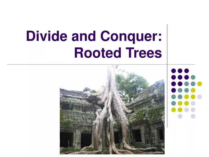 divide and conquer rooted trees
