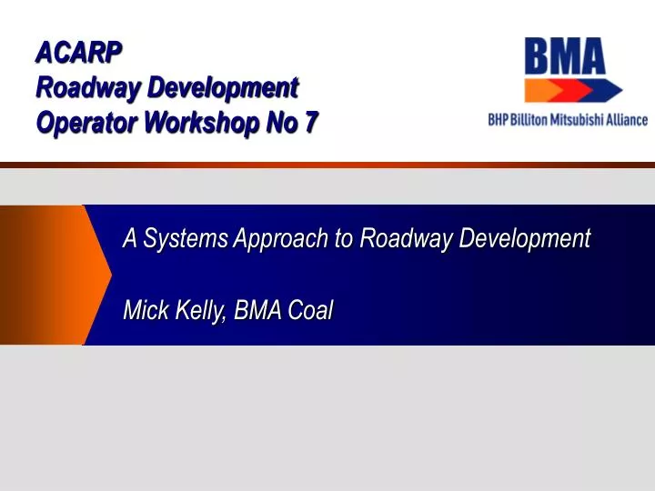 acarp roadway development operator workshop no 7
