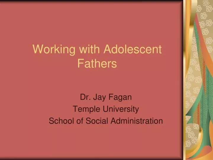 working with adolescent fathers