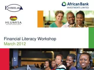 Financial Literacy Workshop March 2012