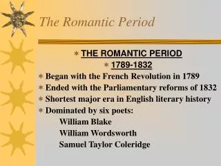 the romantic period