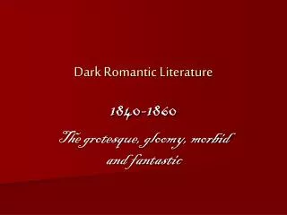 Dark Romantic Literature