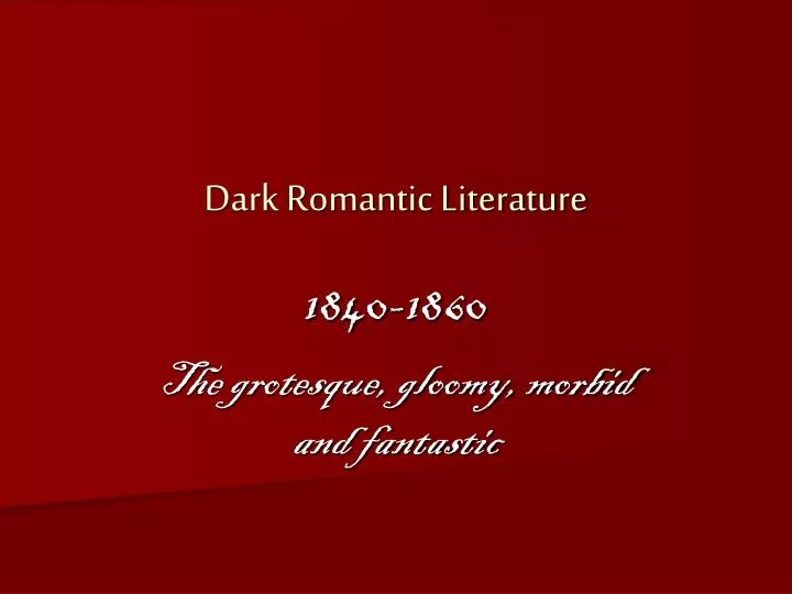 dark romantic literature