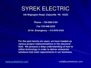 SYREK ELECTRIC