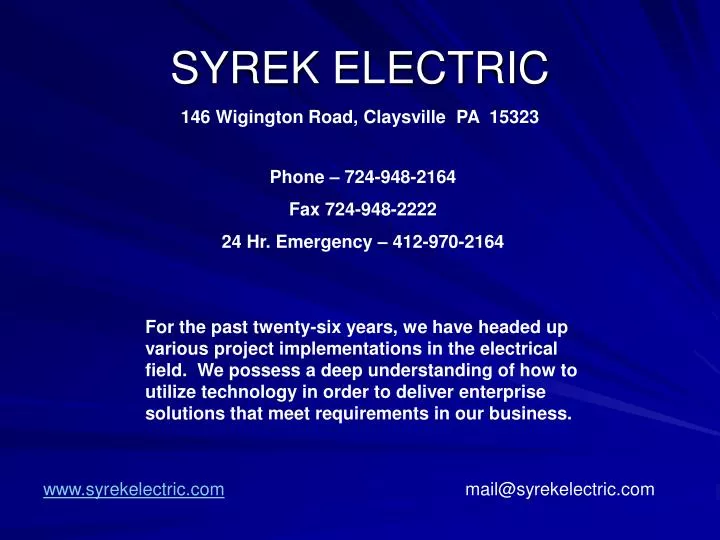 syrek electric