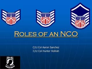 Roles of an NCO