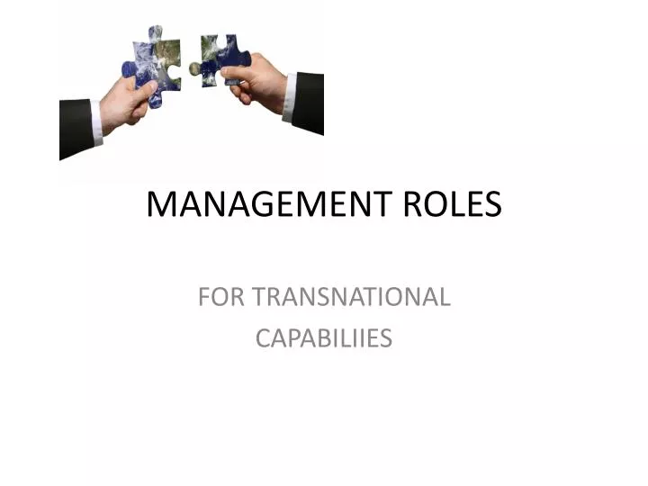 management roles