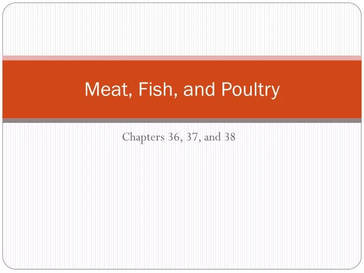 meat fish and poultry