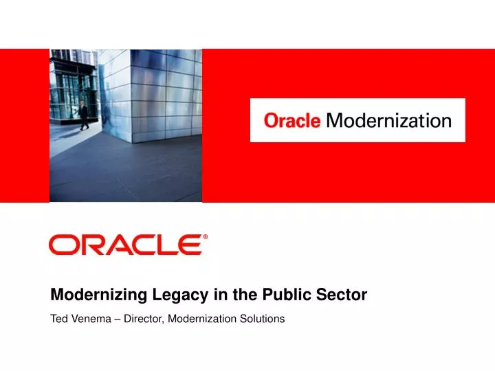 modernizing legacy in the public sector