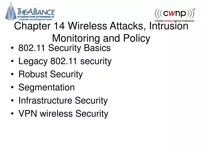 chapter 14 wireless attacks intrusion monitoring and policy