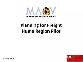 Planning for Freight Hume Region Pilot