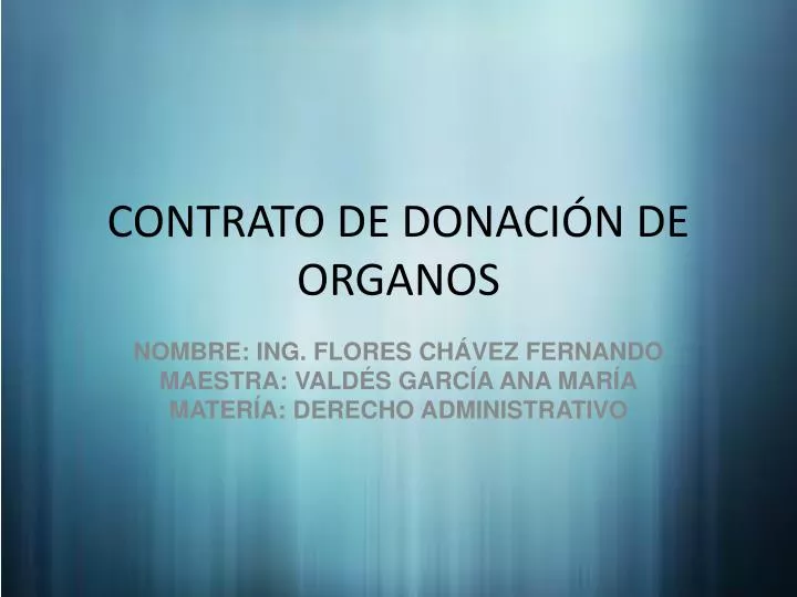 contrato de donaci n de organos