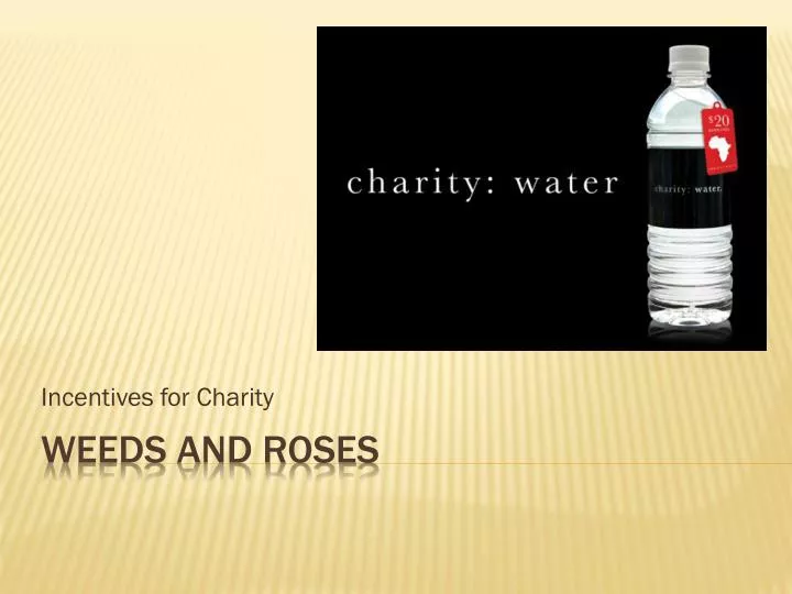 incentives for charity