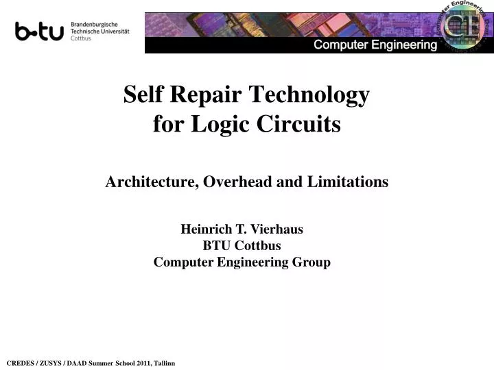self repair technology for logic circuits