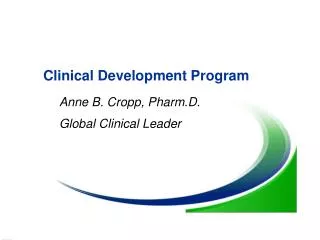 Clinical Development Program