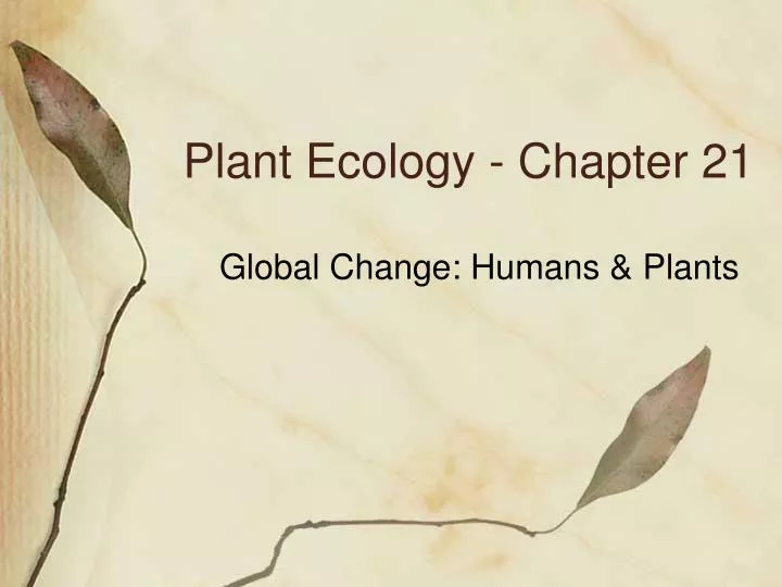 plant ecology chapter 21