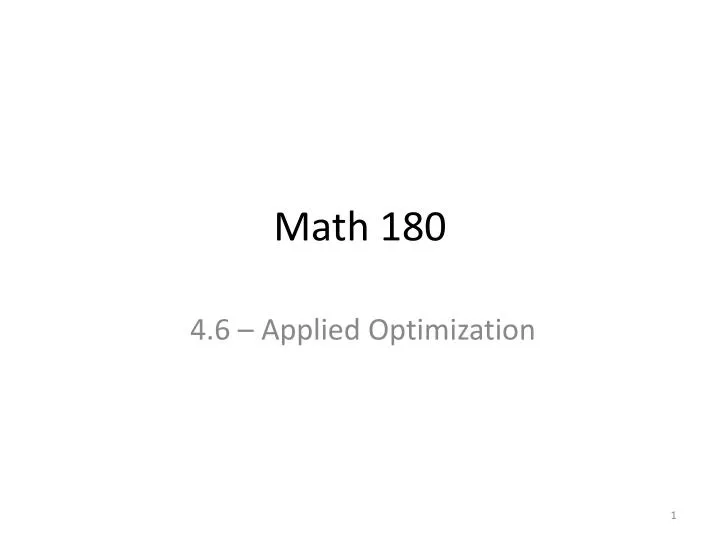 math 180