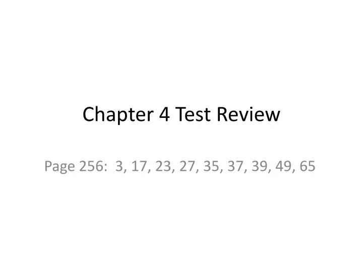 chapter 4 test review