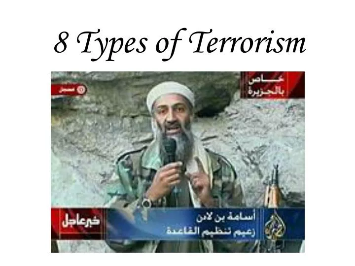 8 types of terrorism