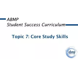 ABMP Student Success Curriculum
