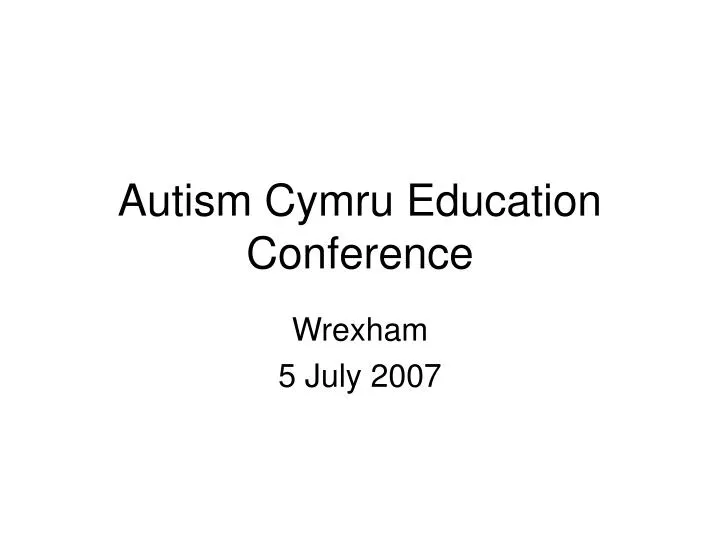 autism cymru education conference
