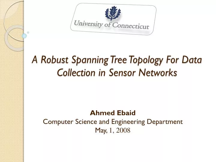 a robust spanning tree topology for data collection in sensor networks