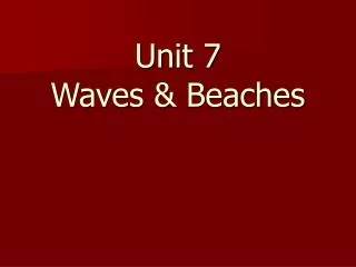 Unit 7 Waves &amp; Beaches