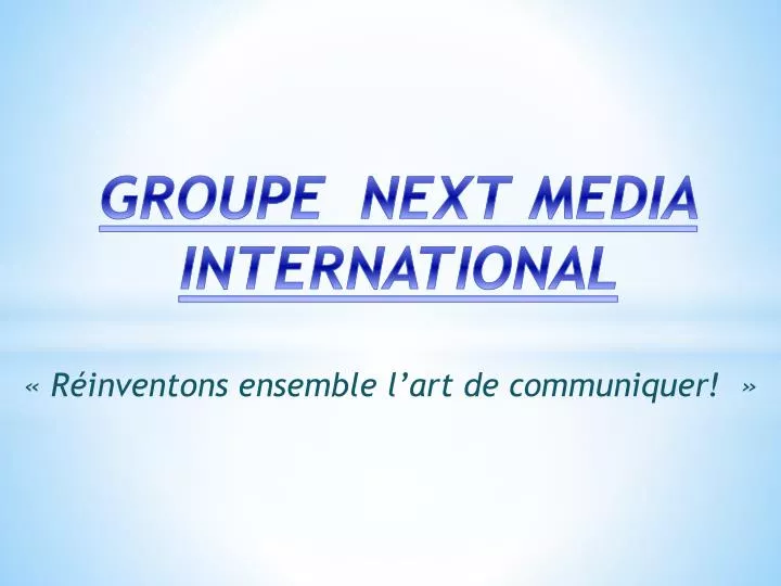 groupe next media international