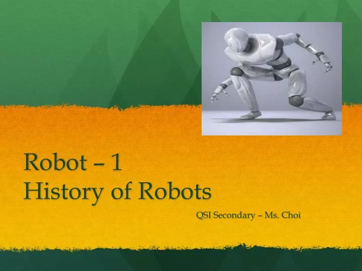 robot 1 history of robots
