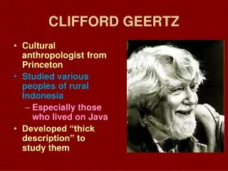 CLIFFORD GEERTZ