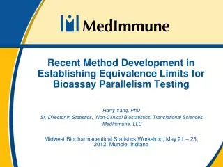 Recent Method Development in Establishing Equivalence Limits for Bioassay Parallelism Testing