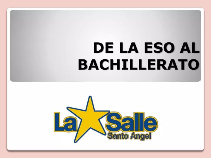 de la eso al bachillerato