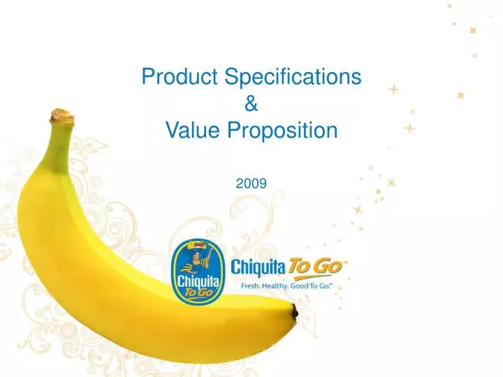 product specifications value proposition