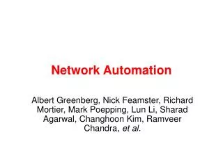 Network Automation