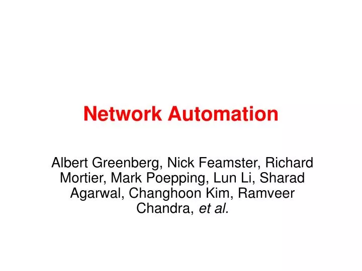 network automation