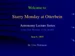 Starry Monday at Otterbein - slide 1