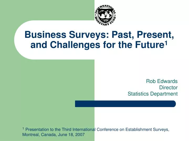 business surveys past present and challenges for the future 1
