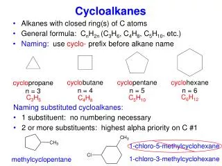 Cycloalkanes