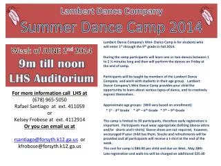 Lambert Dance Company Summer Dance Camp 2014