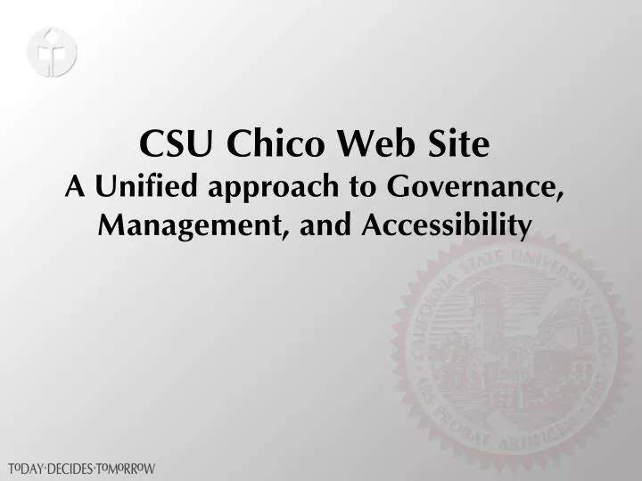 csu chico web site a unified approach to governance management and accessibility