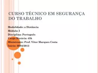 curso t cnico em seguran a do trabalho