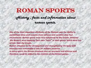 Roman sports