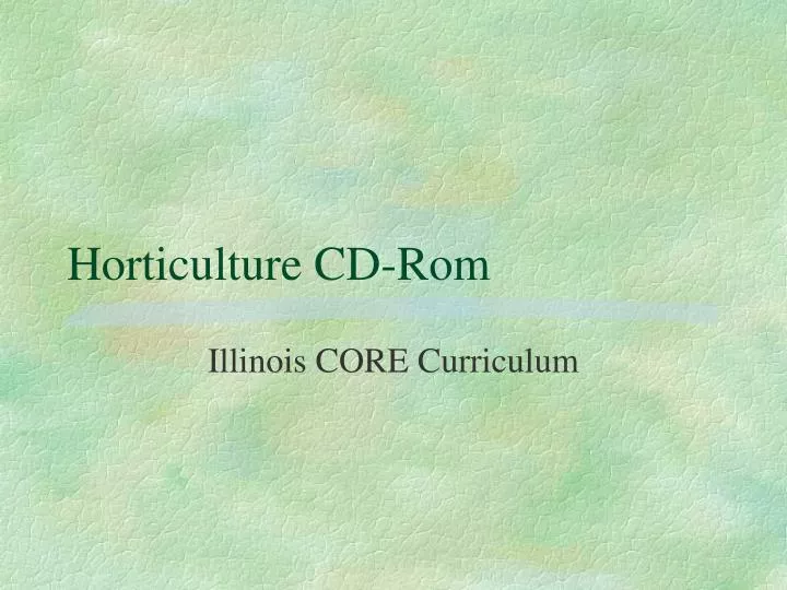 horticulture cd rom