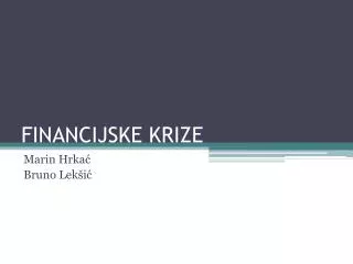 financijske krize