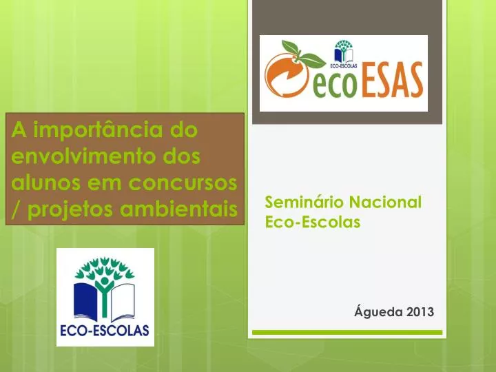 s emin rio nacional eco escolas