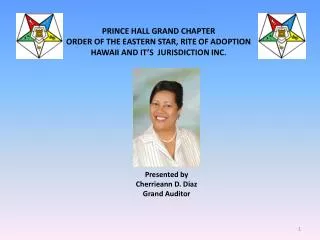 Presented by Cherrieann D. Diaz Grand Auditor