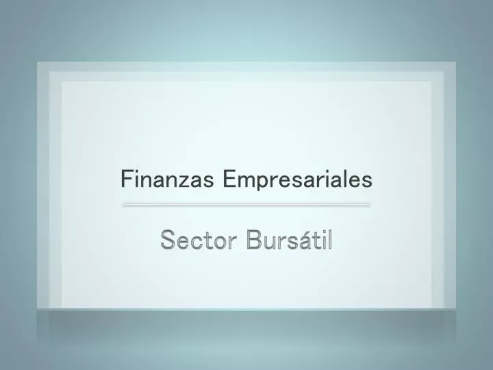 finanzas empresariales