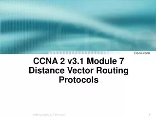 CCNA 2 v3.1 Module 7 Distance Vector Routing Protocols