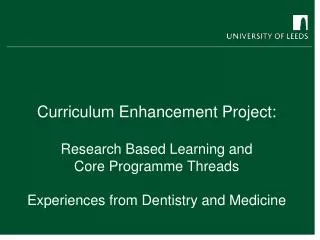 Curriculum Enhancement Project