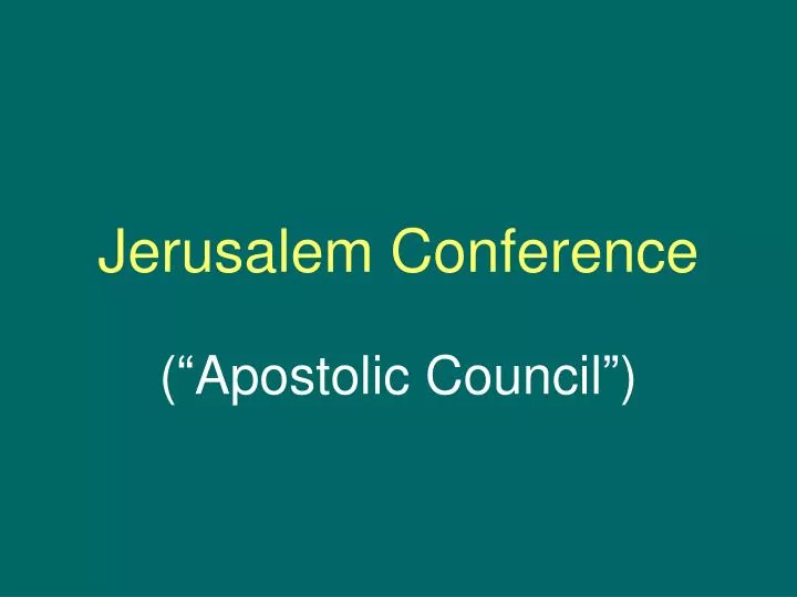 jerusalem conference